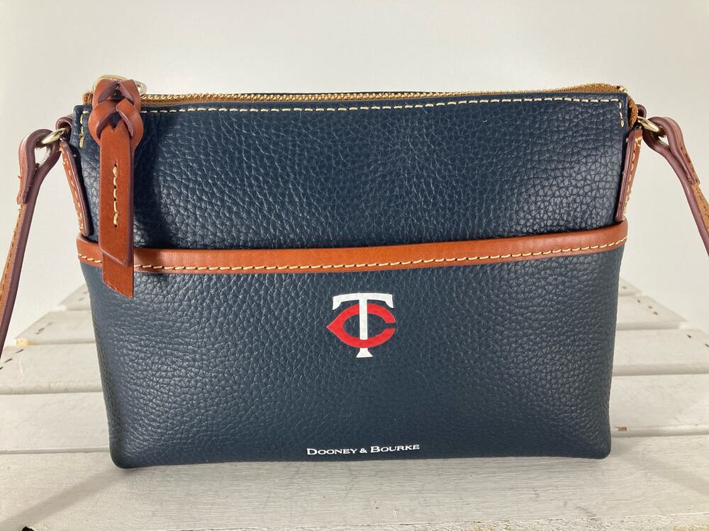 DOONEY & BOURKE, SMALL MINNESOTA TWINS LEATHER CROSSBODY BAG
